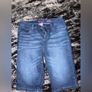 Place Girls' Dark Blue Denim Bermuda Shorts